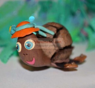 Поделки из природных материалов. Черепаха своими руками. Пошаговый мк с фото