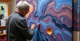 Магия на стене: как создать живописную композицию из эпоксидной смолы