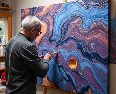 Магия на стене: как создать живописную композицию из эпоксидной смолы