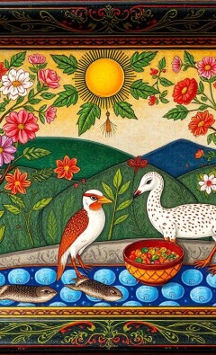 Роспись подноса в стиле хохлома: как превратить дерево в сказку цвета и узора