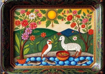 Роспись подноса в стиле хохлома: как превратить дерево в сказку цвета и узора