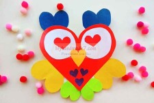 Красивые Поделки из сердечек: животные. ТОП - 20 идей с фото. Делаем сову из бумажных сердечек