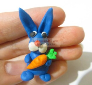 Поделки из пластилина. Зайчик. Мастер-класс с пошаговыми фото