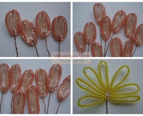 Цветы из бисера: мастер класс