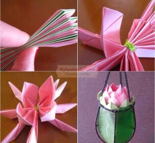 Оригами — цветок лотоса. Мастер-класс с фото