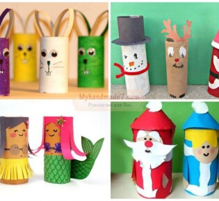 Поделки из туалетной бумаги и рулонов: делаем вместе. ТОП — 30 идей с фото