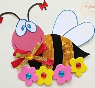 Яркая пчелка из бумаги: пошаговый мк с фото. Детская аппликация: пчела. Как сделать пчелу?