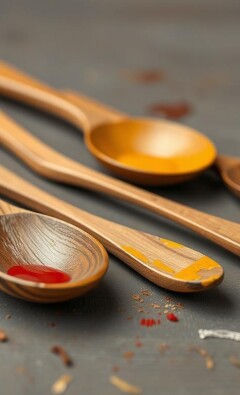 Роспись деревянных ложек: маленькие полет фантазии на простой кухне