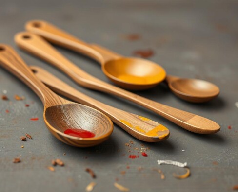 Роспись деревянных ложек: маленькие полет фантазии на простой кухне