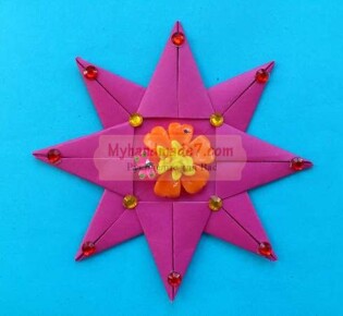 Оригами для начинающих. Рождественская звезда из двух модулей. Пошаговый мастер-класс