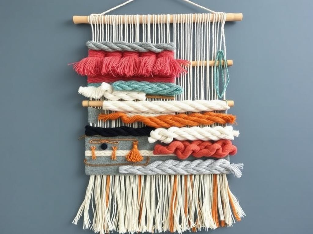 Плетение настенного коврика из ткани. Продвинутые приёмы и комбинированные техники Плетение настенного коврика из ткани. Продвинутые приёмы и комбинированные техники