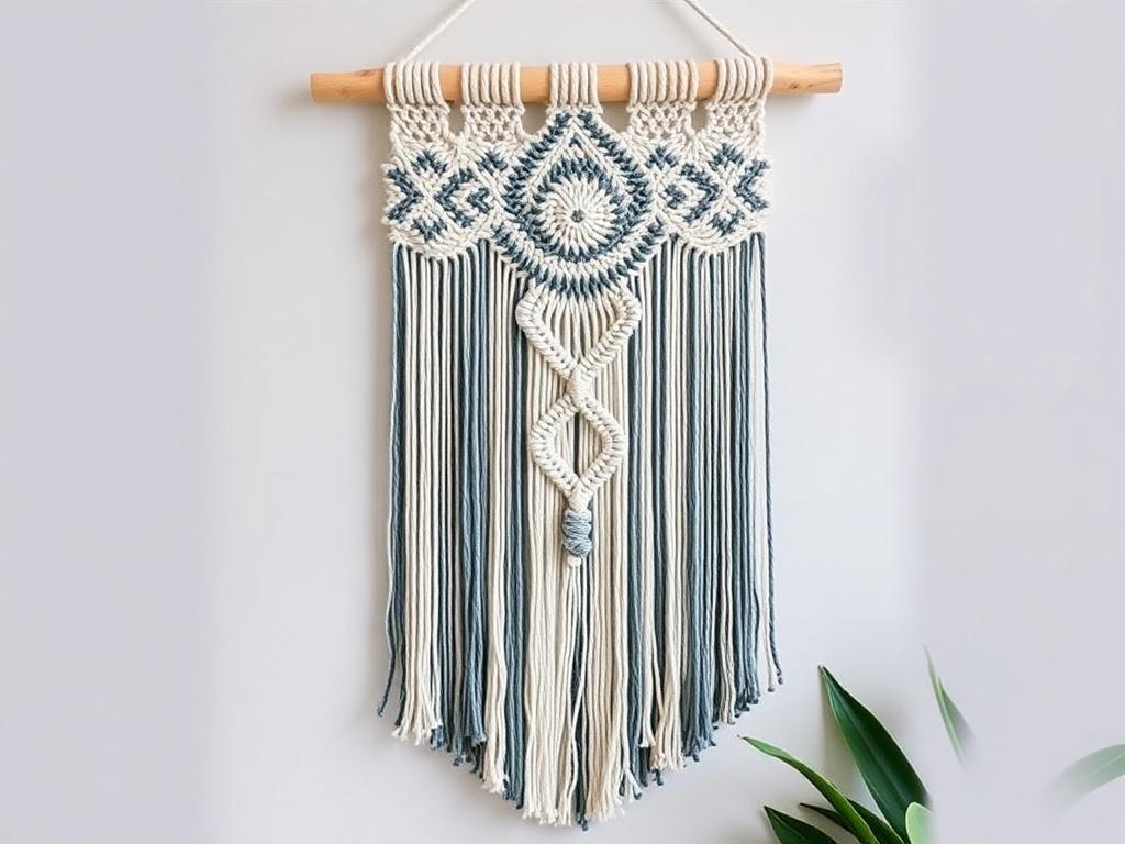 Créer une déco murale en macramé pour une touche bohème.. Patron pour un modèle débutant Créer une déco murale en macramé pour une touche bohème.. Patron pour un modèle débutant