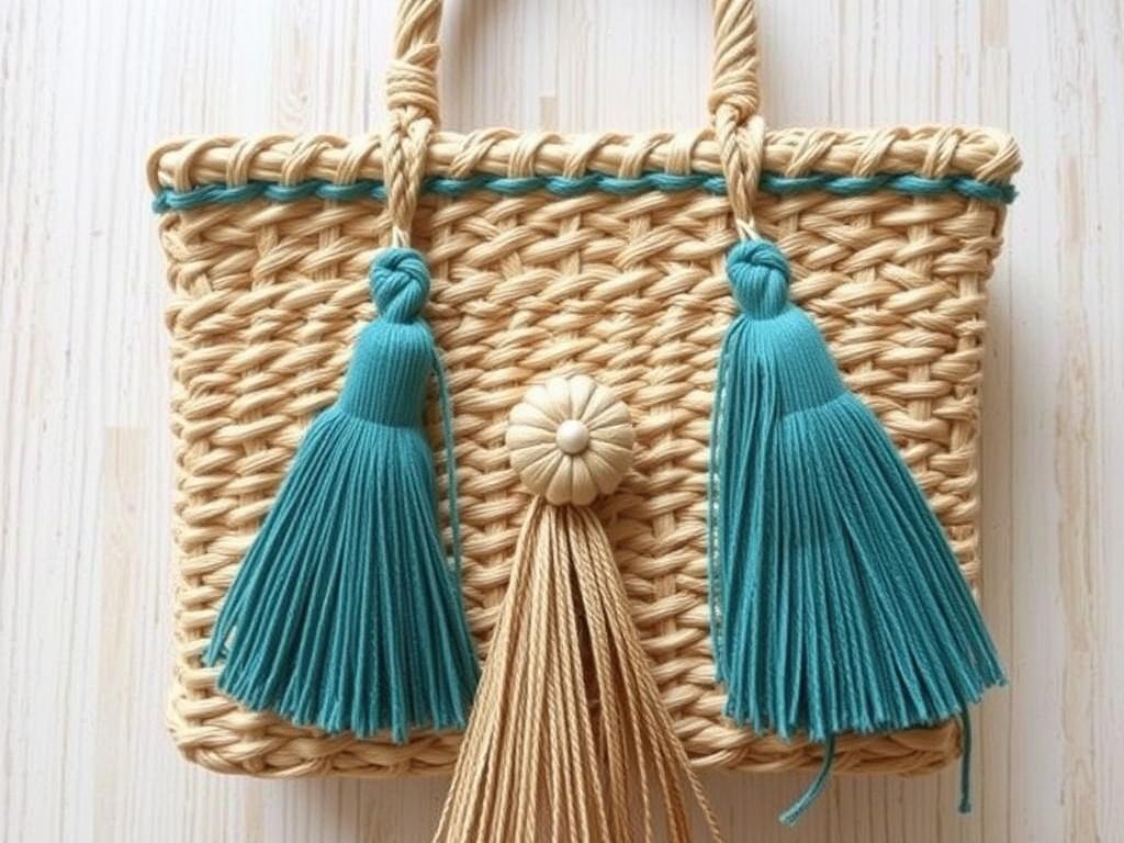 Плетение сумки из рафии. Украшения и финиш: как придать изделию характер Плетение сумки из рафии. Украшения и финиш: как придать изделию характер