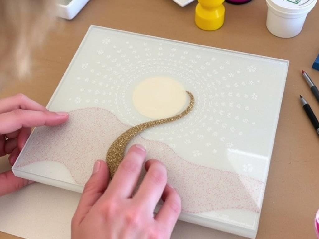 Создание картины песком на стекле. Уход за готовой работой и хранение Создание картины песком на стекле. Уход за готовой работой и хранение