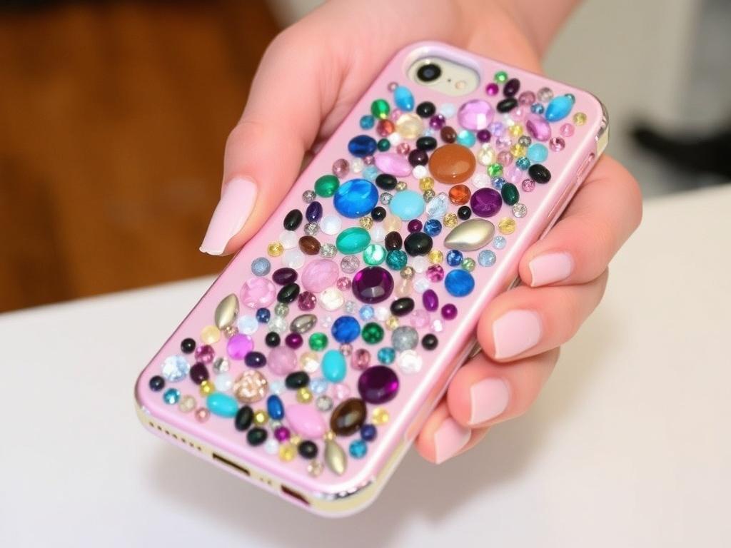 Personaliza tu funda de móvil con gemas y abalorios.. Adhesivos: elegir según material y uso Personaliza tu funda de móvil con gemas y abalorios.. Adhesivos: elegir según material y uso