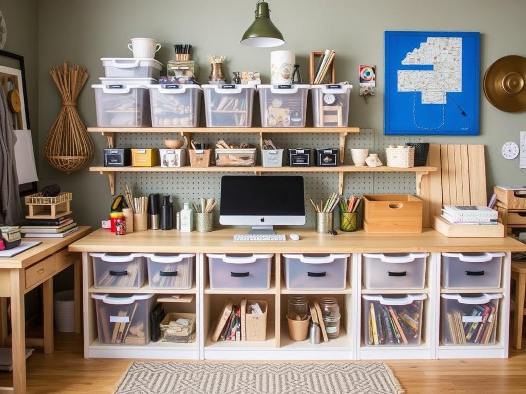 Dix idées de rangement DIY pour organiser son atelier créatif.. Adapter ces idées à différents types d'ateliers Dix idées de rangement DIY pour organiser son atelier créatif.. Adapter ces idées à différents types d'ateliers