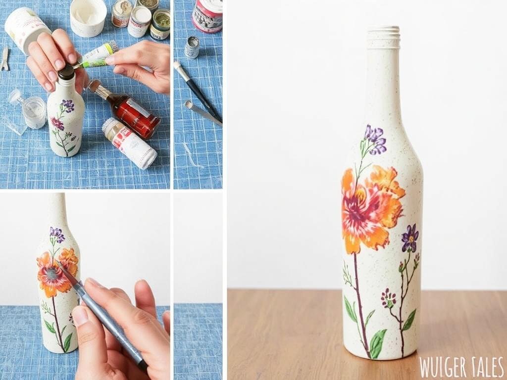 Декупаж бутылки под вазу. Подготовка бутылки и выбор мотивов Декупаж бутылки под вазу. Подготовка бутылки и выбор мотивов