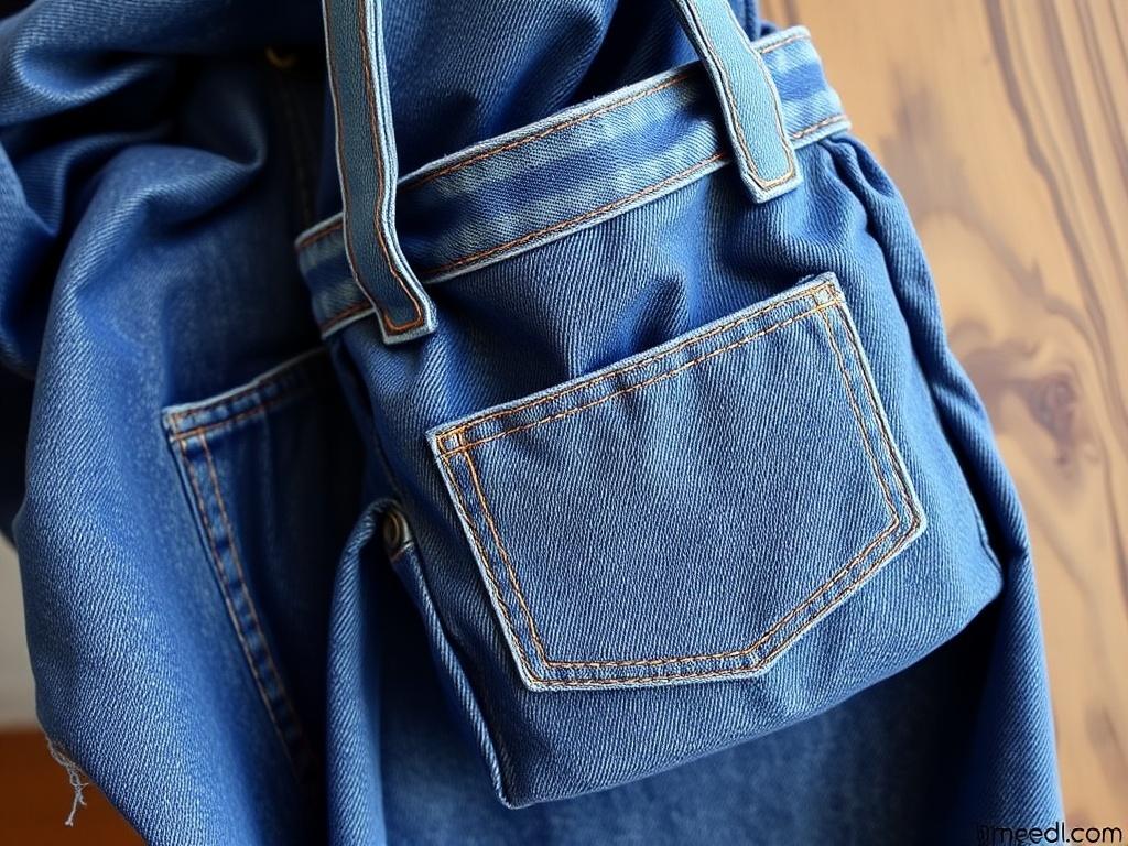 L'art de l'upcycling : transformer un vieux jean en sac tendance.. Techniques de couture particulières pour le denim L'art de l'upcycling : transformer un vieux jean en sac tendance.. Techniques de couture particulières pour le denim