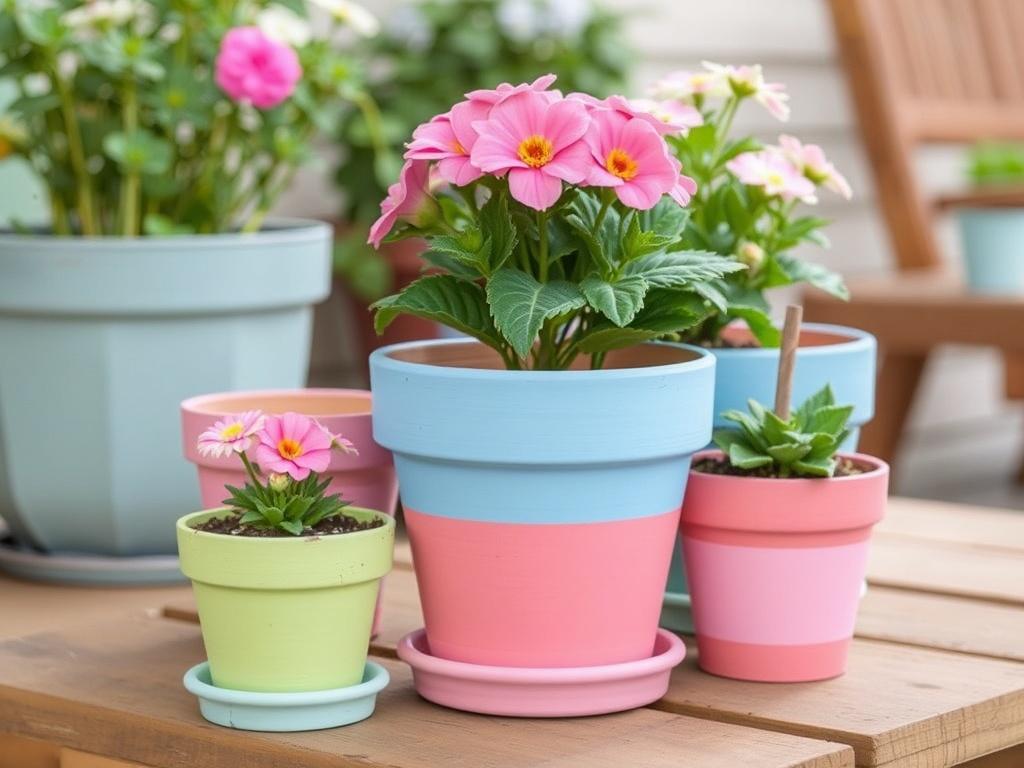 Personnaliser ses pots de fleurs avec de la peinture à la craie.. Combinaisons de couleurs et choix des teintes Personnaliser ses pots de fleurs avec de la peinture à la craie.. Combinaisons de couleurs et choix des teintes