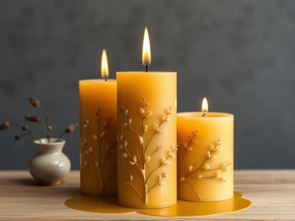 Décorer des bougies avec de la cire d'abeille : un projet naturel et poétique.. Techniques pour habiller la surface Décorer des bougies avec de la cire d'abeille : un projet naturel et poétique.. Techniques pour habiller la surface