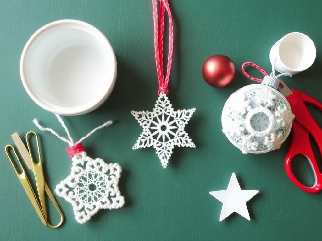 DIY Holiday Ornaments: A Family Crafting Activity. Essential supplies and a simple materials table