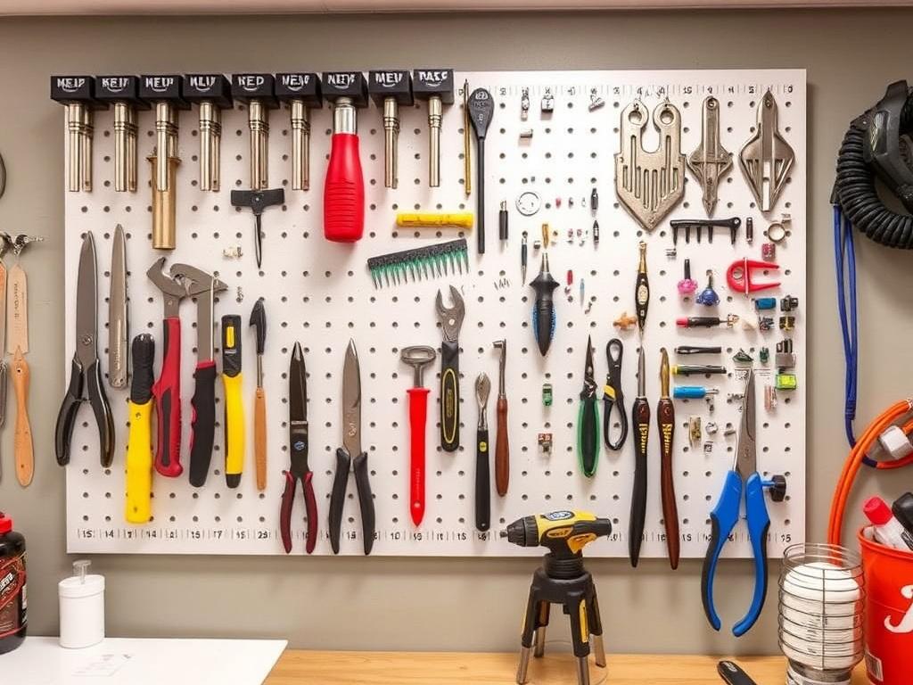 Dix idées de rangement DIY pour organiser son atelier créatif.. Idée 9 : panneaux magnétiques pour outils et petits composants Dix idées de rangement DIY pour organiser son atelier créatif.. Idée 9 : panneaux magnétiques pour outils et petits composants