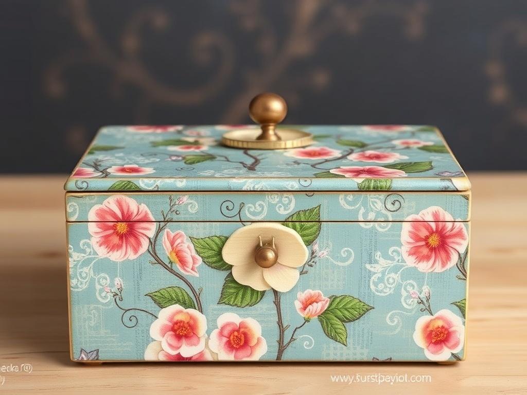 Декупаж деревянной шкатулки. Выбор дизайна и источников изображений Декупаж деревянной шкатулки. Выбор дизайна и источников изображений