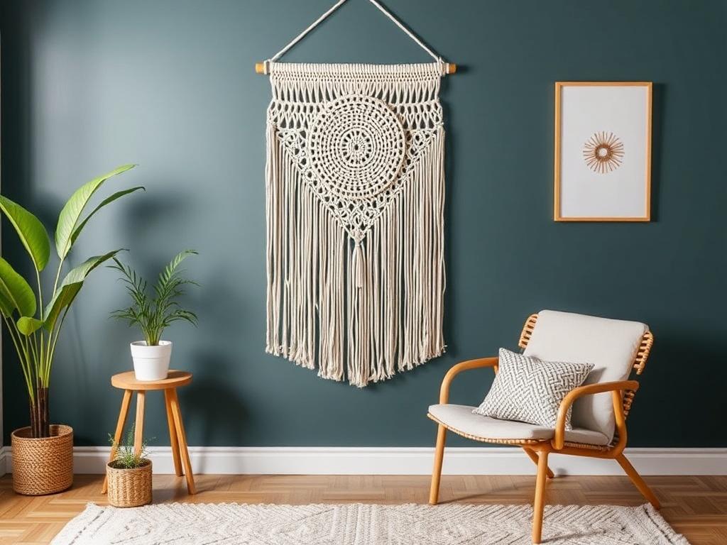 Créer une déco murale en macramé pour une touche bohème.. Disposition et mise en scène dans la maison Créer une déco murale en macramé pour une touche bohème.. Disposition et mise en scène dans la maison