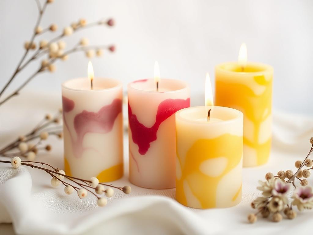 Décorer des bougies avec de la cire d'abeille : un projet naturel et poétique.. Coloration douce et naturelle Décorer des bougies avec de la cire d'abeille : un projet naturel et poétique.. Coloration douce et naturelle