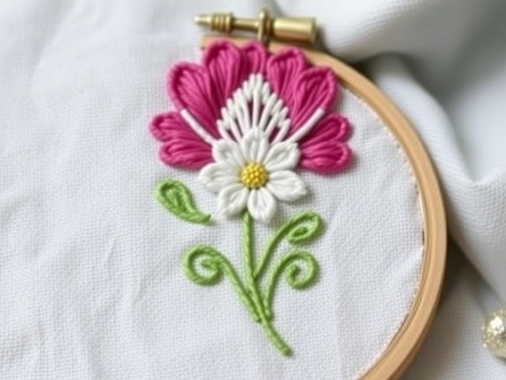 Вышивка гладью цветочного мотива. Практические мастер-классы: шаг за шагом на примере небольшого цветочного мотива Вышивка гладью цветочного мотива. Практические мастер-классы: шаг за шагом на примере небольшого цветочного мотива