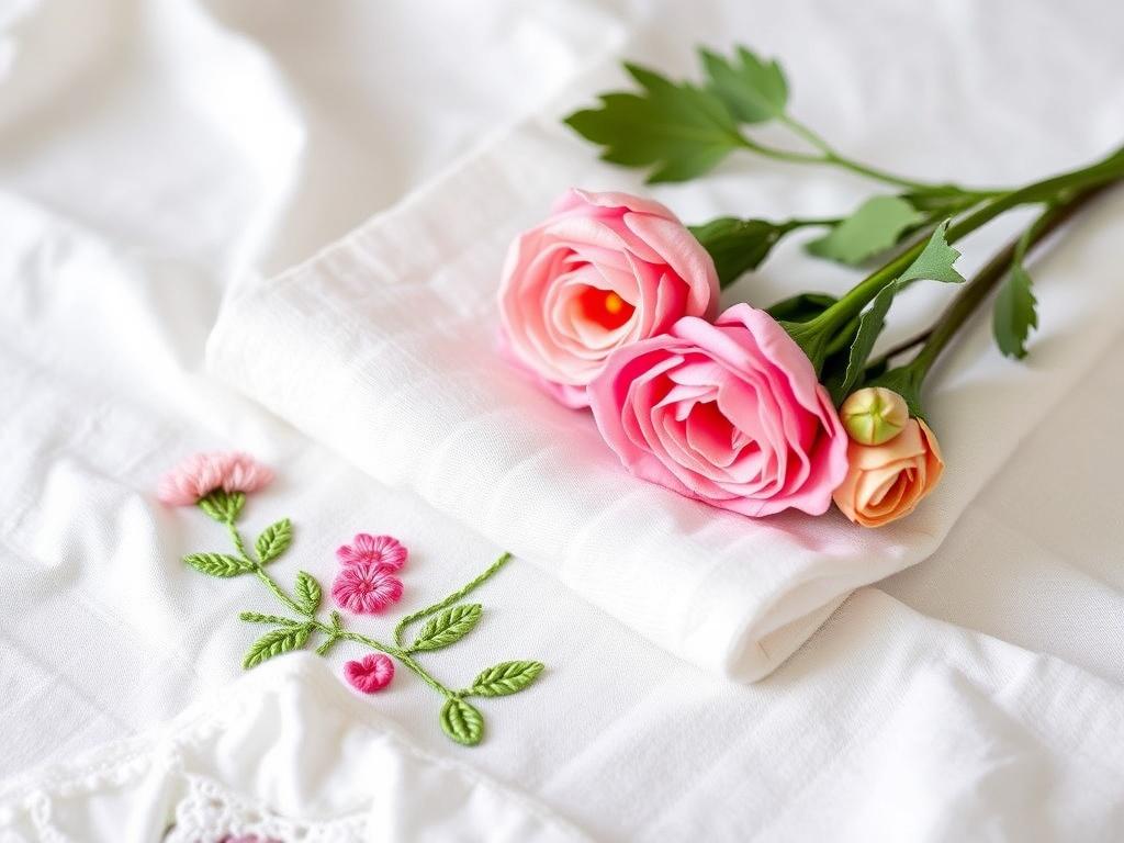 Reviving Vintage Linens with Creative Embroidery. Stitch choices: classic and creative options