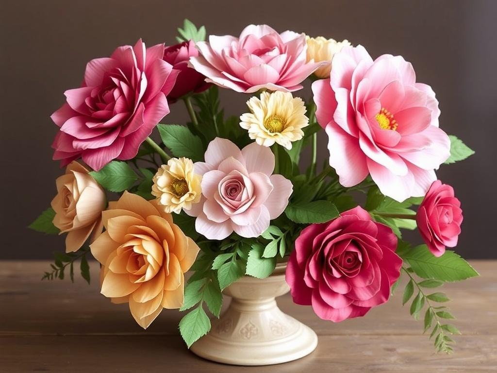 Flores de papel para decorar cualquier ocasión.. Proyectos paso a paso: un centro campestre completo Flores de papel para decorar cualquier ocasión.. Proyectos paso a paso: un centro campestre completo