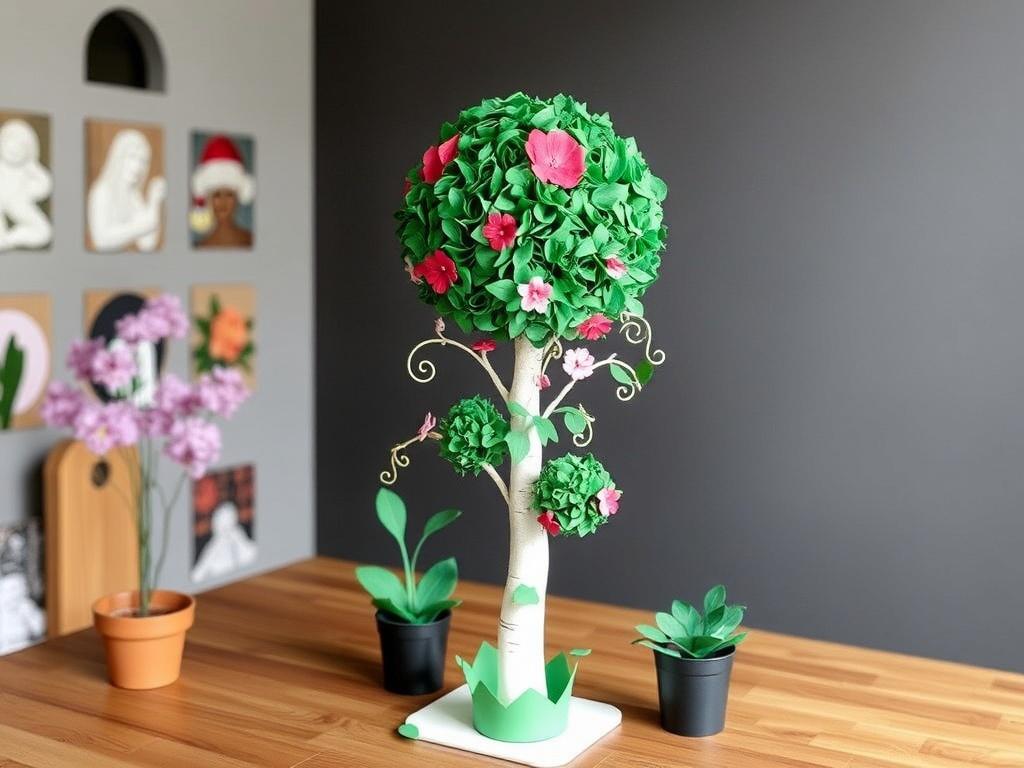 Создание топиария из бумаги. Варианты стилей и дизайнерские находки Создание топиария из бумаги. Варианты стилей и дизайнерские находки