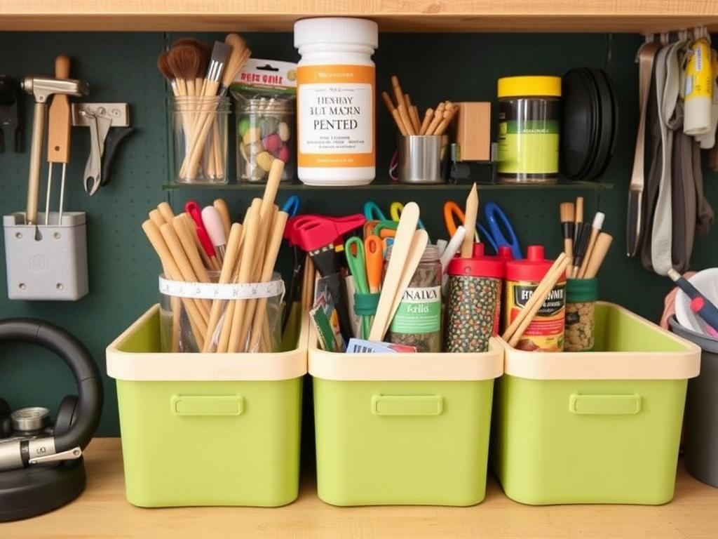 Dix idées de rangement DIY pour organiser son atelier créatif.. Organisation par projet et rotation des fournitures Dix idées de rangement DIY pour organiser son atelier créatif.. Organisation par projet et rotation des fournitures