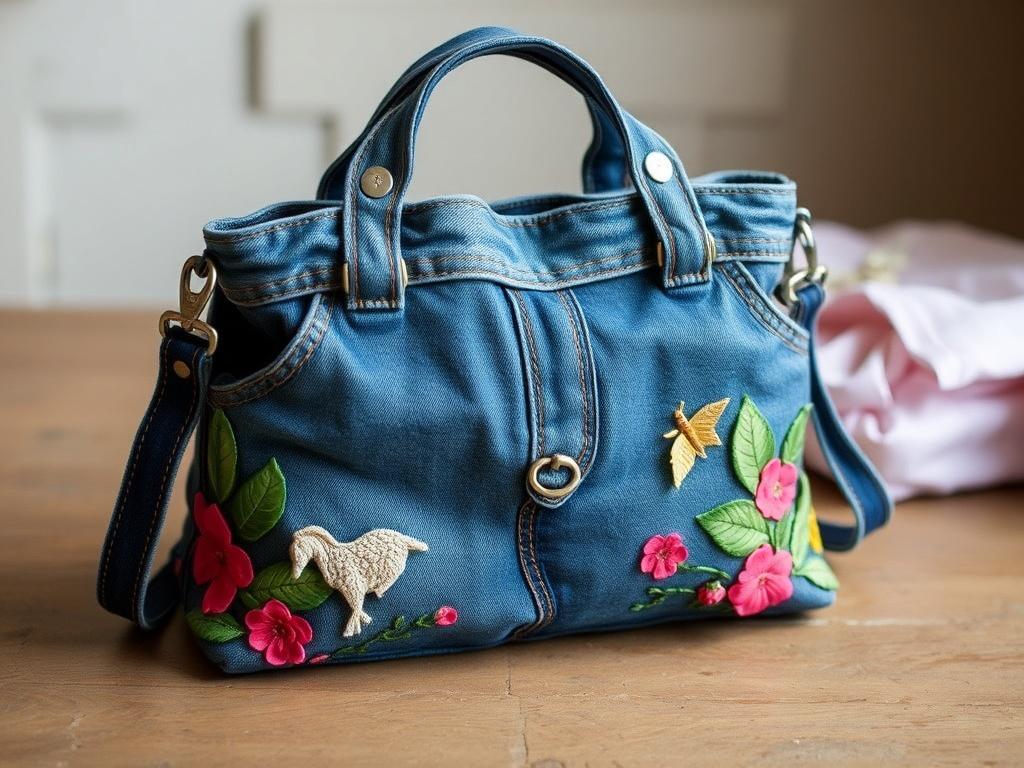 L'art de l'upcycling : transformer un vieux jean en sac tendance.. Idées de décoration et personnalisation L'art de l'upcycling : transformer un vieux jean en sac tendance.. Idées de décoration et personnalisation