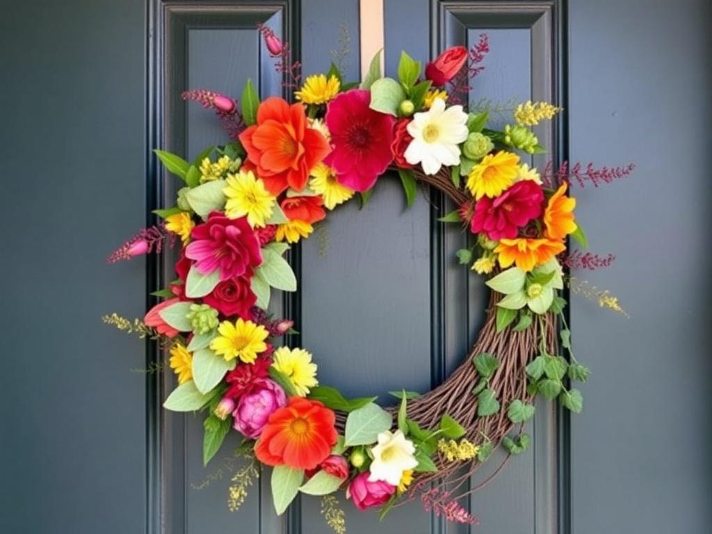 Creating Beautiful Wreaths for Every Season. Summer wreaths: saturated colors and relaxed shapes Creating Beautiful Wreaths for Every Season. Summer wreaths: saturated colors and relaxed shapes