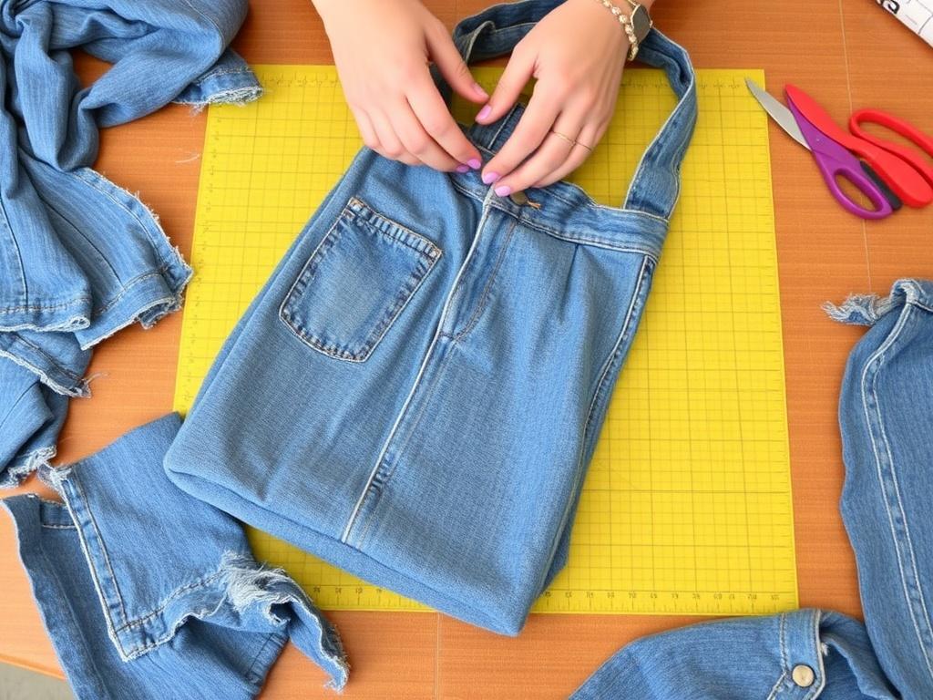 L'art de l'upcycling : transformer un vieux jean en sac tendance.. Préparer le jean : démontage et récupération L'art de l'upcycling : transformer un vieux jean en sac tendance.. Préparer le jean : démontage et récupération