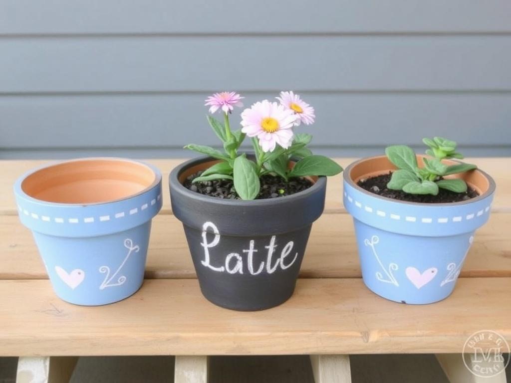 Personnaliser ses pots de fleurs avec de la peinture à la craie.. Matériel de base pour se lancer Personnaliser ses pots de fleurs avec de la peinture à la craie.. Matériel de base pour se lancer