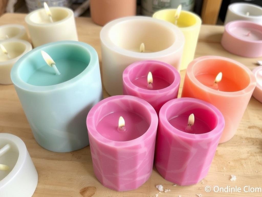 Moldes de yeso para velas aromáticas hechas en casa.. Organización del taller y flujos de trabajo Moldes de yeso para velas aromáticas hechas en casa.. Organización del taller y flujos de trabajo