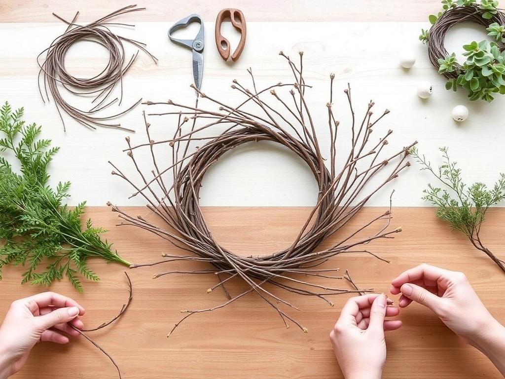 Изготовление декоративного венка из веток. Различные техники и варианты завершения Изготовление декоративного венка из веток. Различные техники и варианты завершения