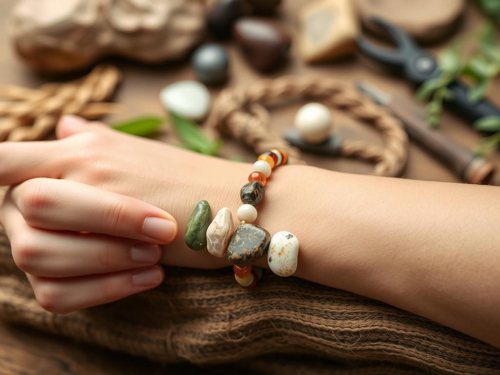 Изготовление браслета из натуральных камней. Эстетика, стиль и сценарии носки Изготовление браслета из натуральных камней. Эстетика, стиль и сценарии носки