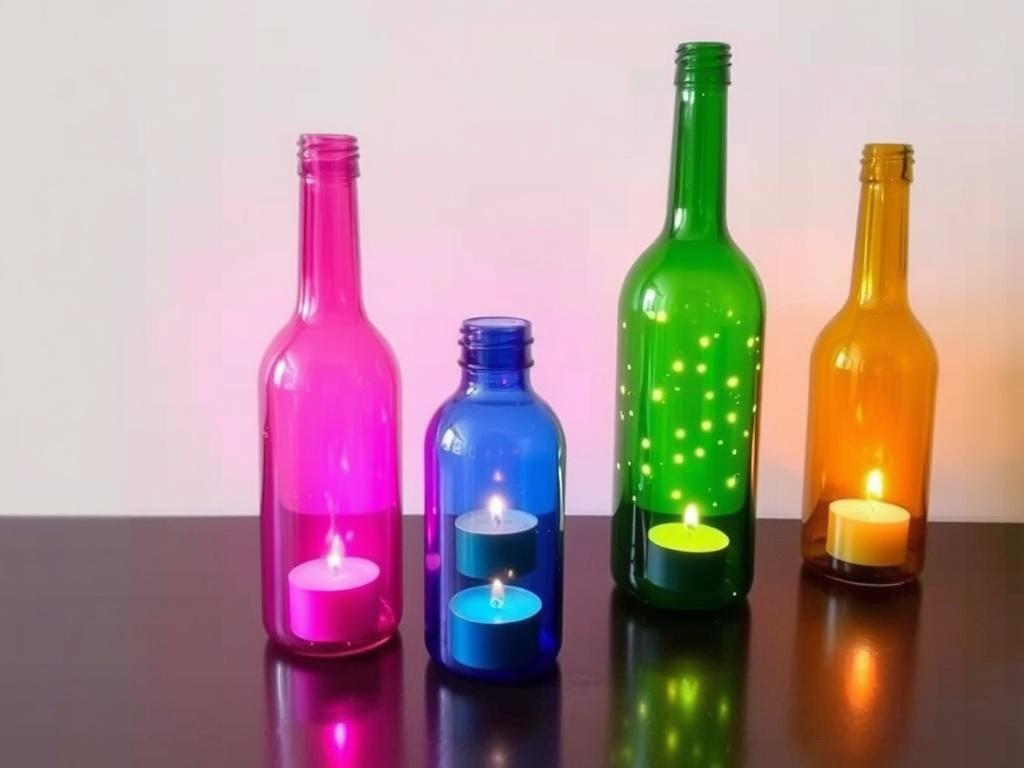 Convierte botellas de vidrio en portavelas decorativos.. Precios y valoración del trabajo artesanal Convierte botellas de vidrio en portavelas decorativos.. Precios y valoración del trabajo artesanal