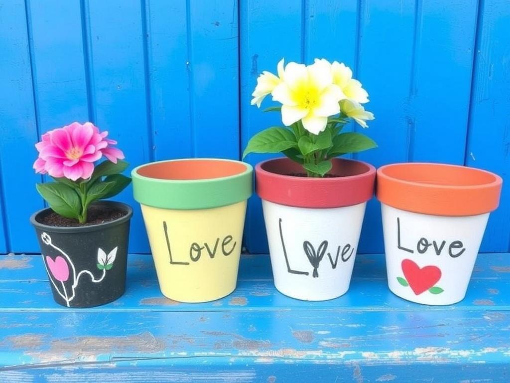 Personnaliser ses pots de fleurs avec de la peinture à la craie.. Finitions : cire, vernis et protection Personnaliser ses pots de fleurs avec de la peinture à la craie.. Finitions : cire, vernis et protection