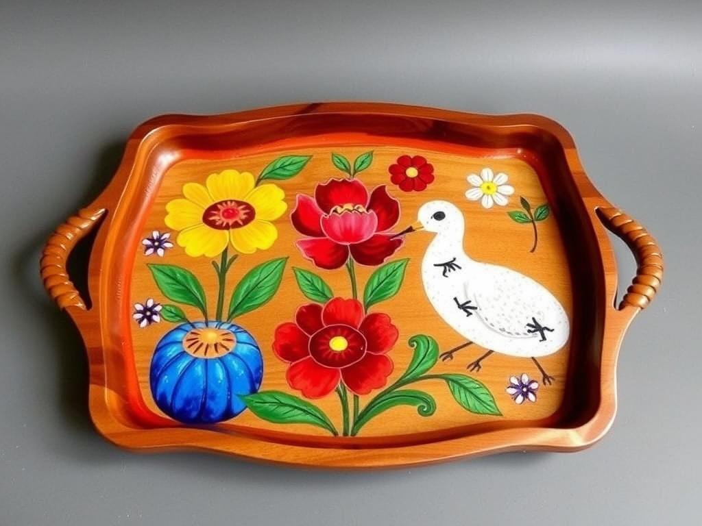 Роспись подноса в стиле хохлома. Формирование собственного стиля и советы начинающим Роспись подноса в стиле хохлома. Формирование собственного стиля и советы начинающим