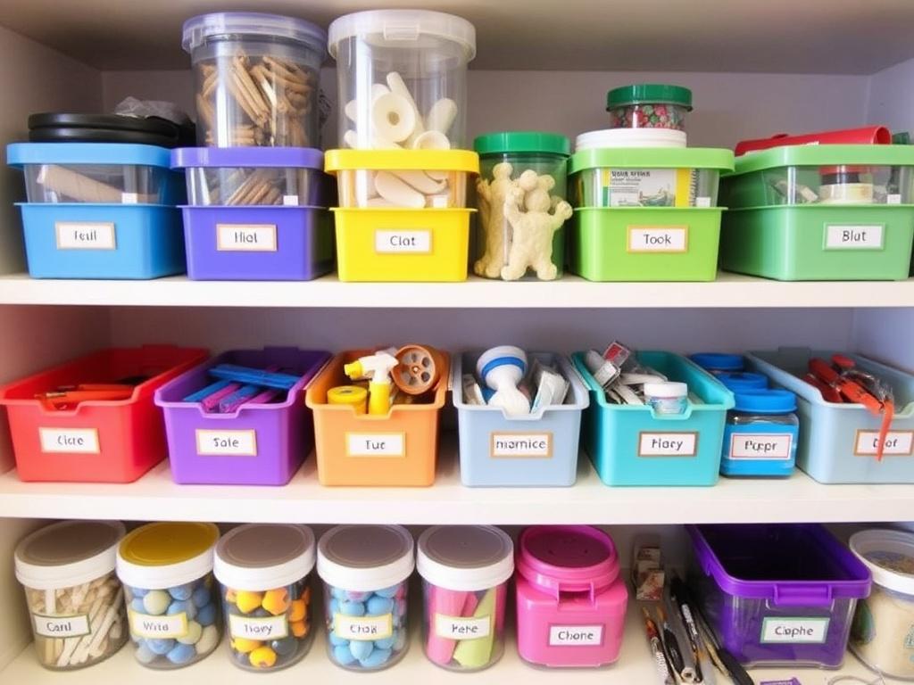 Dix idées de rangement DIY pour organiser son atelier créatif.. Étiquetage et code couleur Dix idées de rangement DIY pour organiser son atelier créatif.. Étiquetage et code couleur