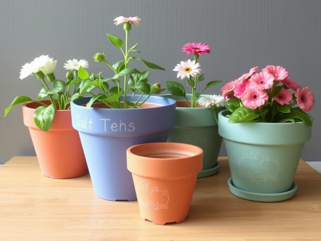 Personnaliser ses pots de fleurs avec de la peinture à la craie.. Techniques de base pour un rendu parfait Personnaliser ses pots de fleurs avec de la peinture à la craie.. Techniques de base pour un rendu parfait
